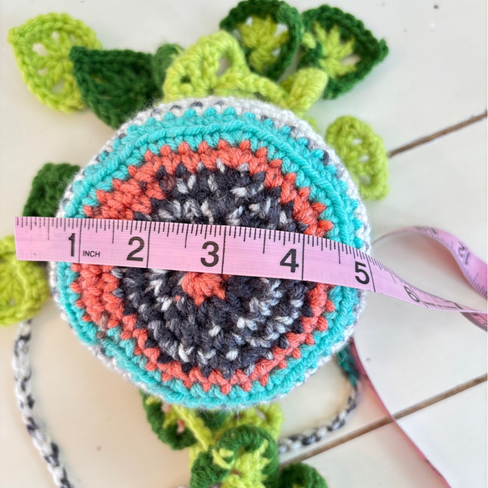 Crochet Hanging Artificial Plant Green Multicolor Monstera Boho Home Decor - Picture 11 of 11